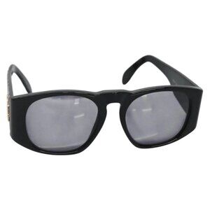 CHANEL Sunglasses plastic Black CC Auth yk19492
